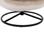 Fauteuil pivotant beige moderne de 80 cm avec repose-pieds