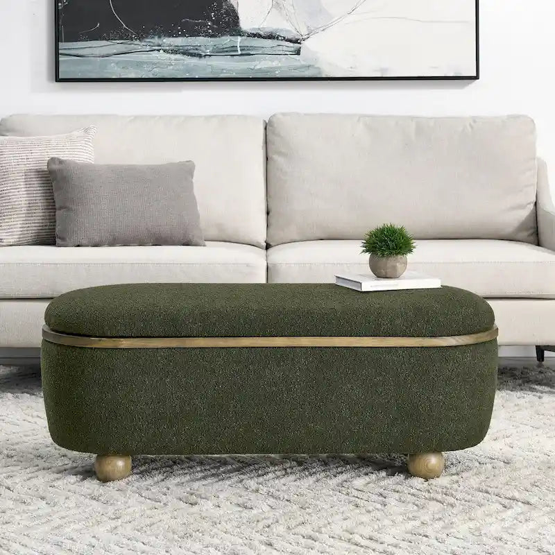 Banc ottoman de rangement, banc ottoman rembourré de bout de lit avec rangement et assise, grand banc de rangement pour couvertures et repose-pieds