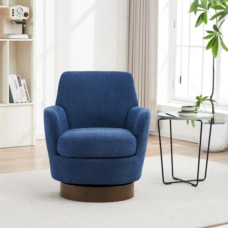 Fauteuil pivotant rembourré de 29,3 pouces avec base en acier inoxydable