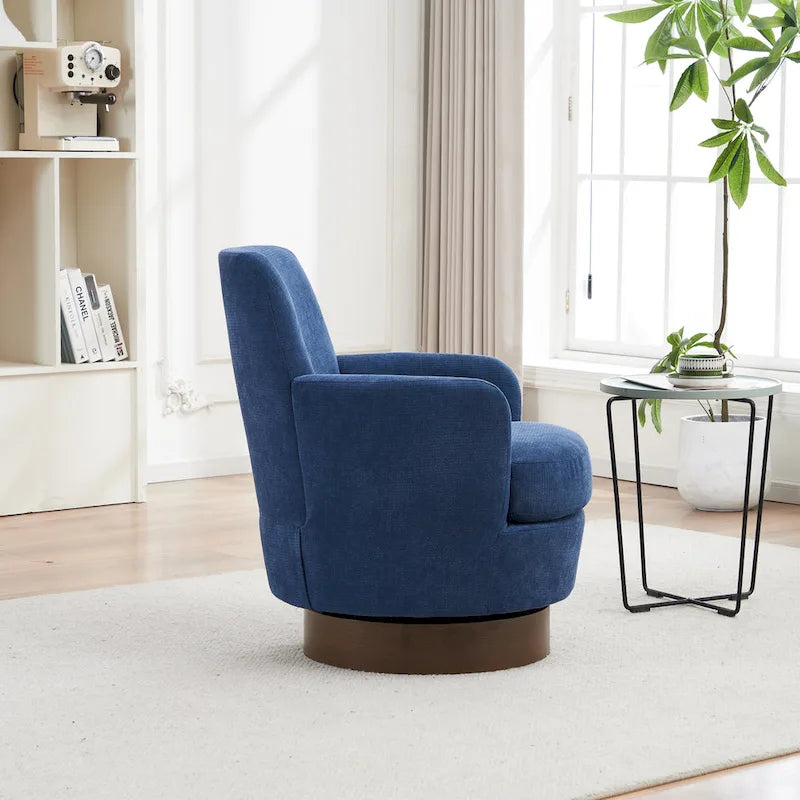 Fauteuil pivotant rembourré de 29,3 pouces avec base en acier inoxydable