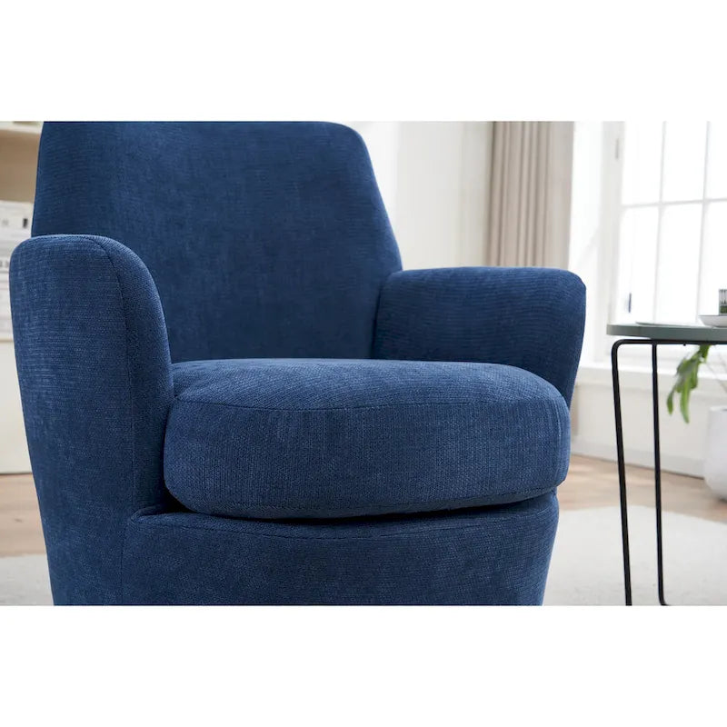 Fauteuil pivotant rembourré de 29,3 pouces avec base en acier inoxydable