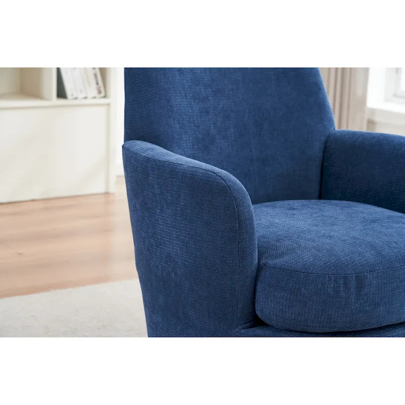 Fauteuil pivotant rembourré de 29,3 pouces avec base en acier inoxydable