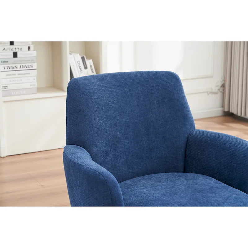 Fauteuil pivotant rembourré de 29,3 pouces avec base en acier inoxydable