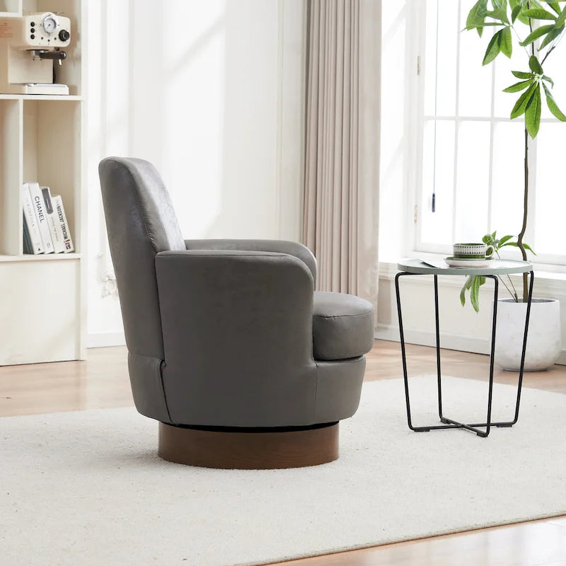 Fauteuil pivotant rembourré de 29,3 pouces avec base en acier inoxydable