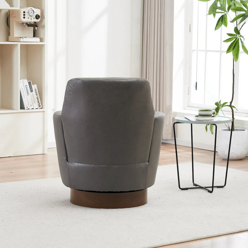 Fauteuil pivotant rembourré de 29,3 pouces avec base en acier inoxydable