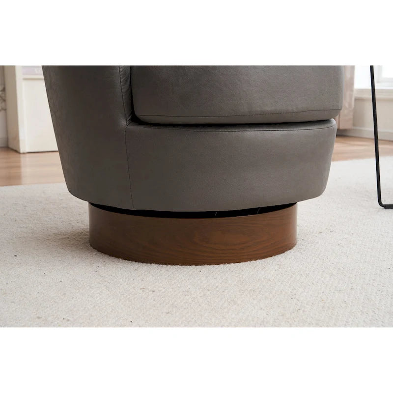 Fauteuil pivotant rembourré de 29,3 pouces avec base en acier inoxydable