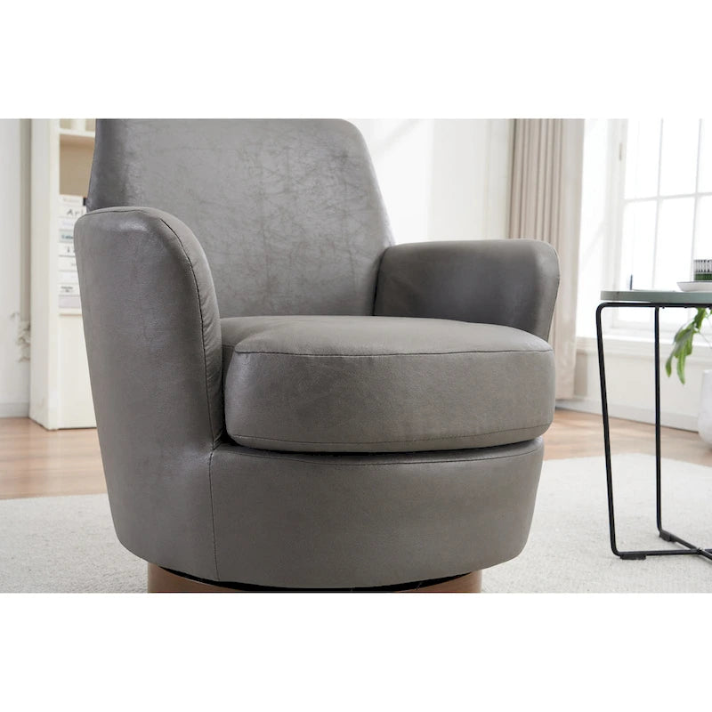 Fauteuil pivotant rembourré de 29,3 pouces avec base en acier inoxydable
