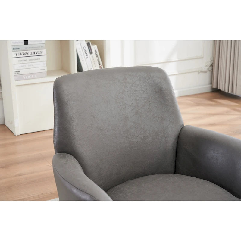 Fauteuil pivotant rembourré de 29,3 pouces avec base en acier inoxydable