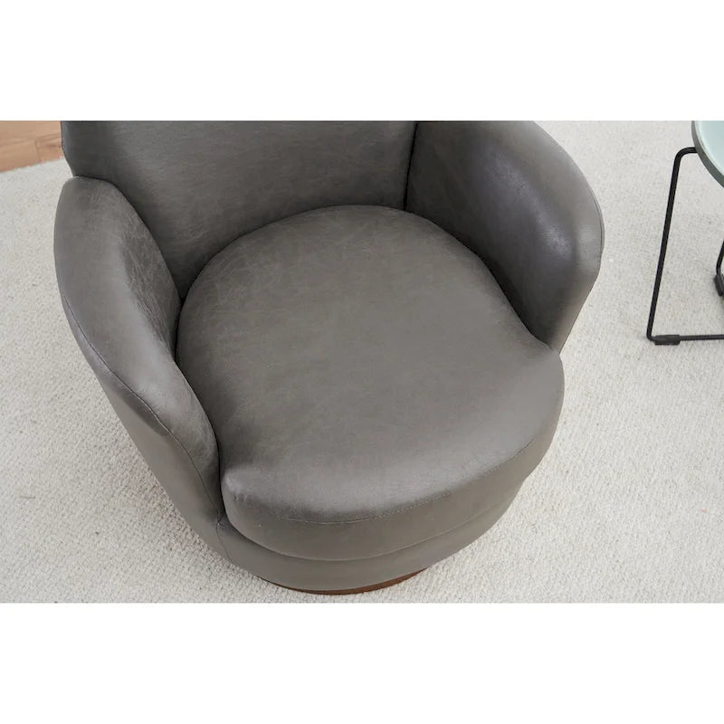 Fauteuil pivotant rembourré de 29,3 pouces avec base en acier inoxydable