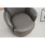 Fauteuil pivotant rembourré de 29,3 pouces avec base en acier inoxydable