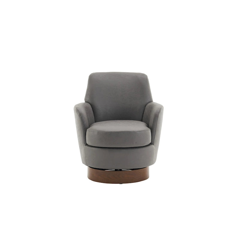 Fauteuil pivotant rembourré de 29,3 pouces avec base en acier inoxydable