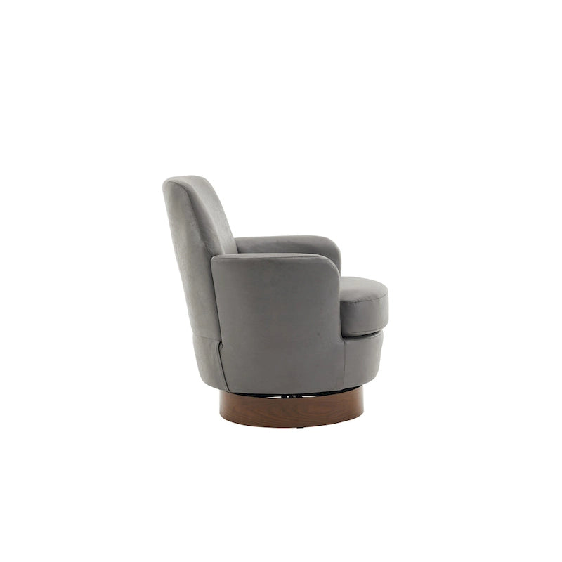 Fauteuil pivotant rembourré de 29,3 pouces avec base en acier inoxydable