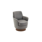 Fauteuil pivotant rembourré de 29,3 pouces avec base en acier inoxydable