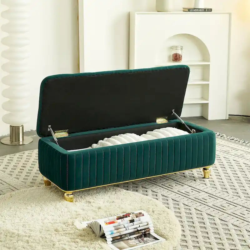 Pouf de rangement 47,24 po