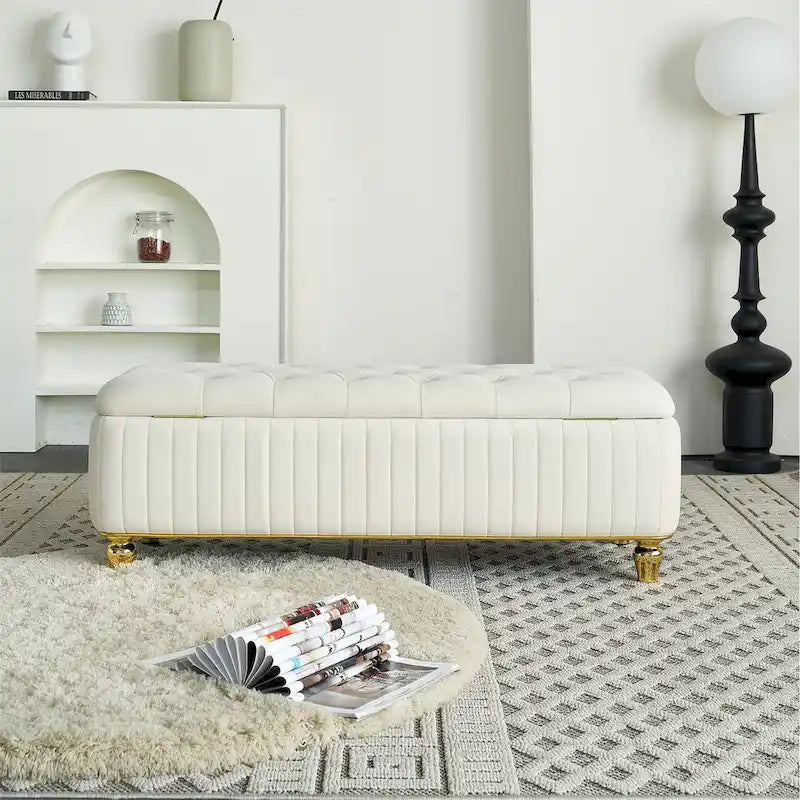 Pouf de rangement 47,24 po