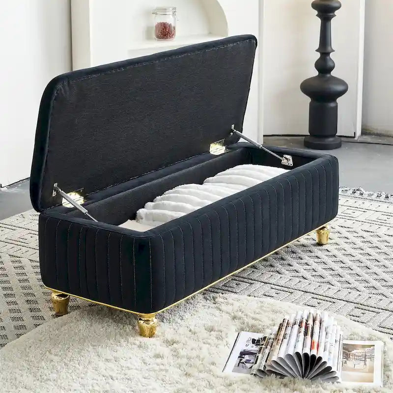 Pouf de rangement 47,24 po