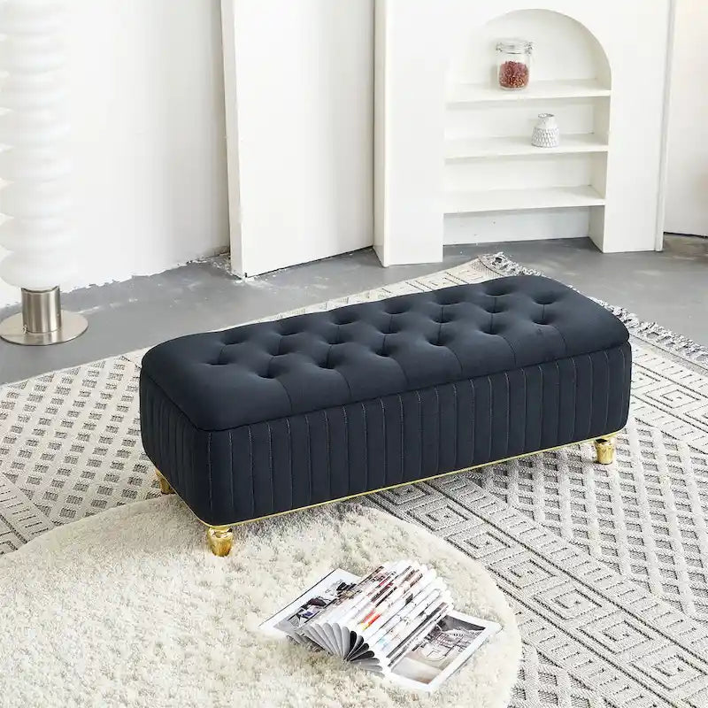 Pouf de rangement 47,24 po