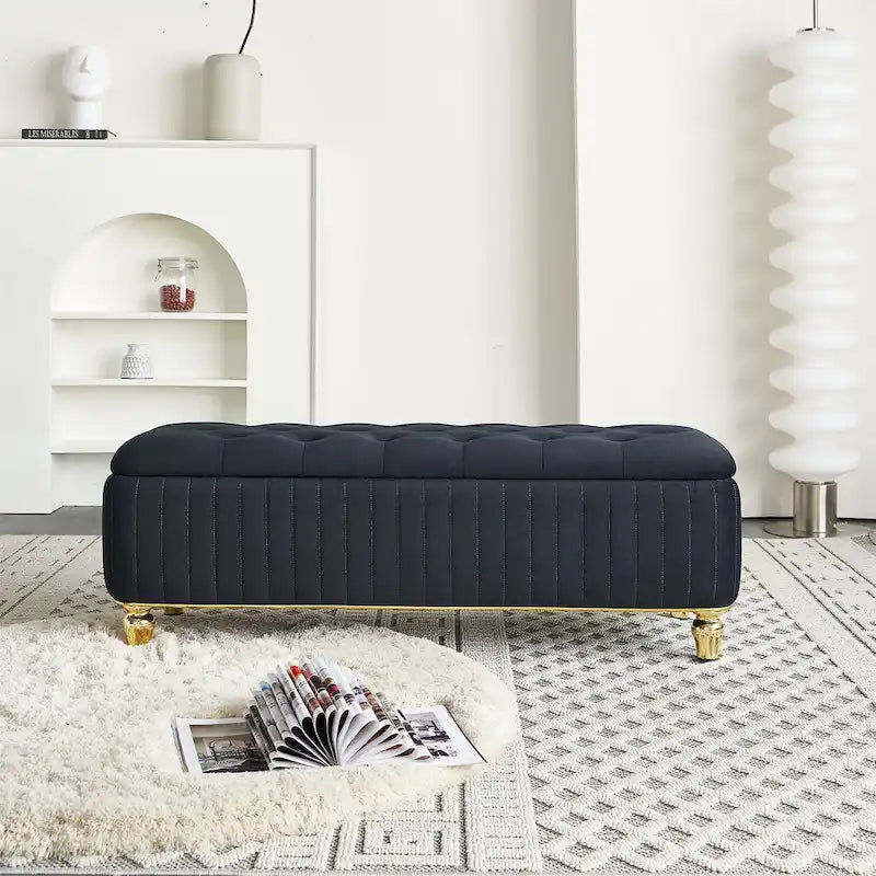 Pouf de rangement 47,24 po