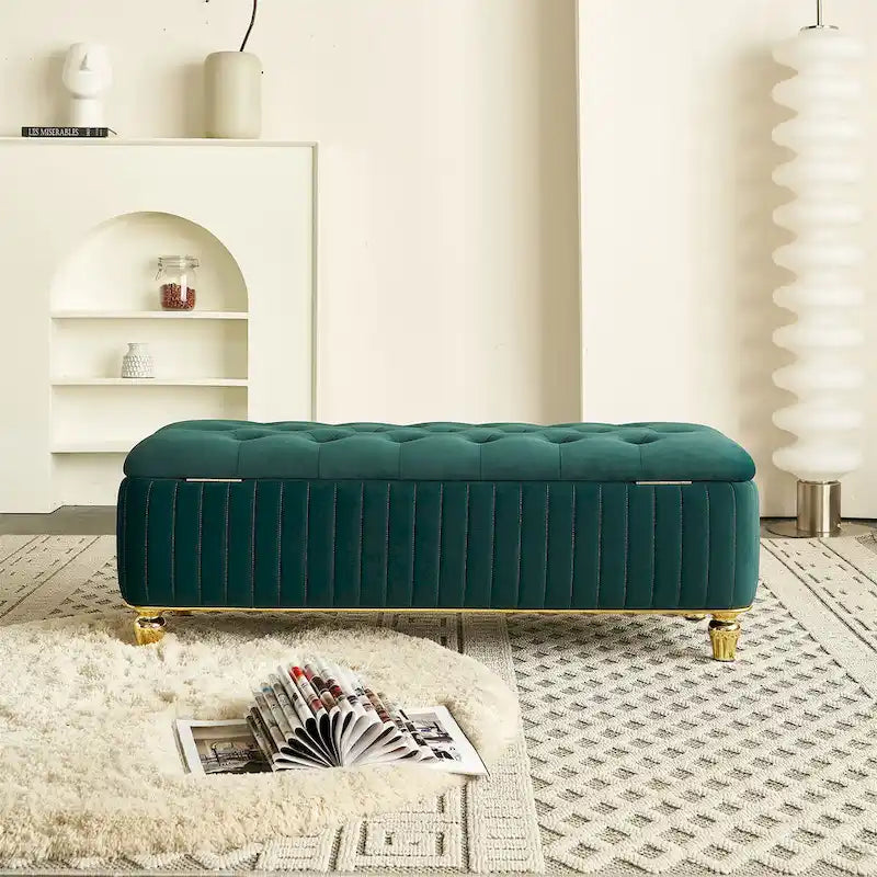 Pouf de rangement 47,24 po