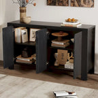 Buffet rétro à 4 portes avec finition vieillie