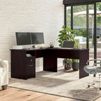 Bureau en L Cabot 60W avec étagère et tiroirs par Bush Furniture