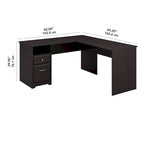 Bureau en L Cabot 60W avec étagère et tiroirs par Bush Furniture