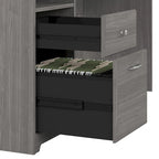 Bureau en L Cabot 60W avec étagère et tiroirs par Bush Furniture