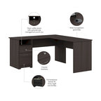 Bureau en L Cabot 60W avec étagère et tiroirs par Bush Furniture