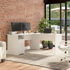 Bureau en L Cabot 60W avec étagère et tiroirs par Bush Furniture