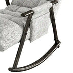 Fauteuil à bascule moderne classique recouvert de tissu avec poche de rangement
