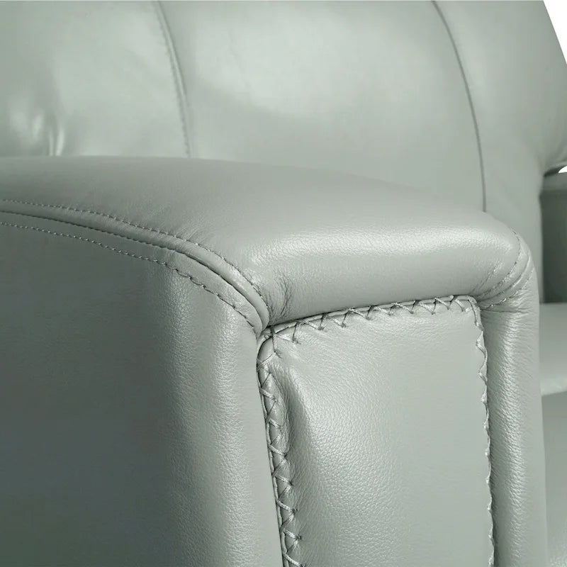 Canapé deux places inclinable électrique zéro gravité en cuir de 71,5 pouces avec appui-tête électrique et ports USB et USB-C