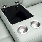Canapé deux places inclinable électrique zéro gravité en cuir de 71,5 pouces avec appui-tête électrique et ports USB et USB-C