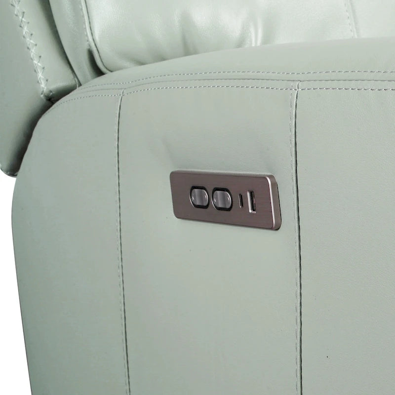 Canapé deux places inclinable électrique zéro gravité en cuir de 71,5 pouces avec appui-tête électrique et ports USB et USB-C