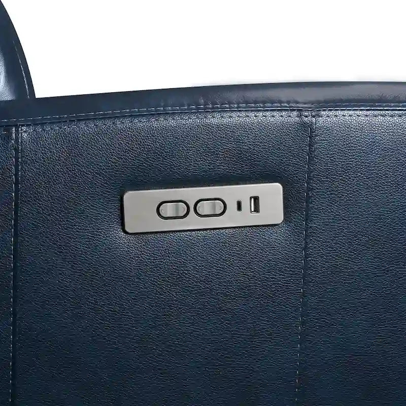 Canapé deux places inclinable électrique zéro gravité en cuir de 71,5 pouces avec appui-tête électrique et ports USB et USB-C