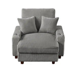 Chaise longue rembourrée avec dossier réglable