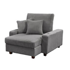 Chaise longue rembourrée avec dossier réglable