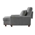 Chaise longue rembourrée avec dossier réglable