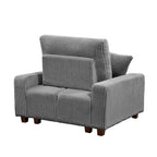 Chaise longue rembourrée avec dossier réglable