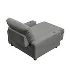 Chaise longue rembourrée avec dossier réglable
