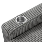 Chaise longue rembourrée avec dossier réglable