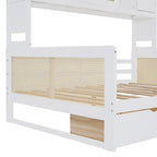 Lit de jour moderne en bois, format standard, avec plateforme de rangement, armoire intégrée, 2 tiroirs et étagère.