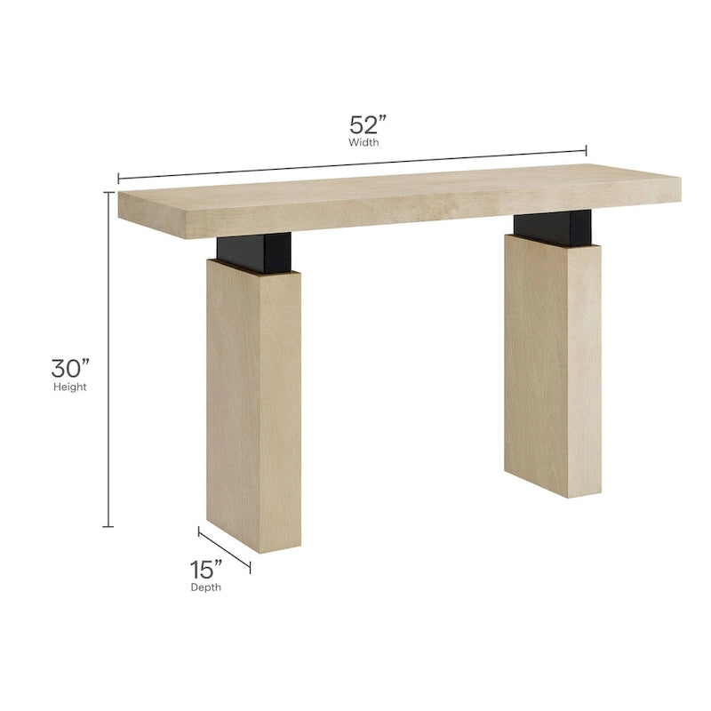 Table console rectangulaire en bois Piston 52
