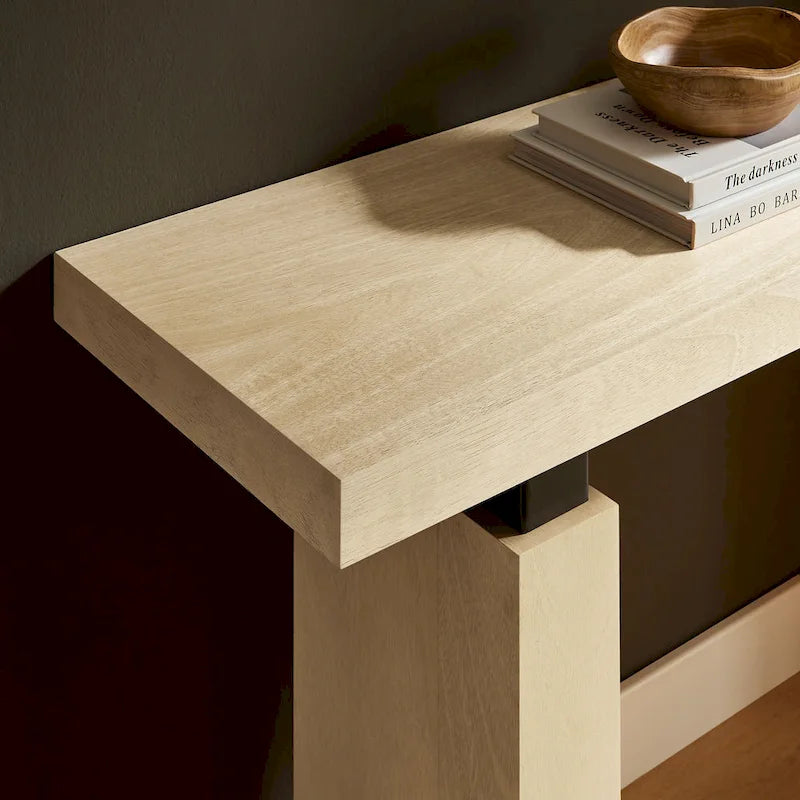 Table console rectangulaire en bois Piston 52