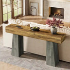 Table console d'entrée de style campagnard, 160 cm de long, en bois, pour canapé/bac B
