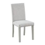 Ensemble de 2 chaises de salle à manger, chaises modernes pour cuisine et salle à manger, assise rembourrée en lin et pieds en bois d'hévéa