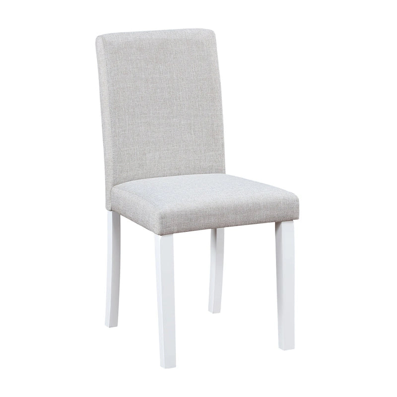 Ensemble de 2 chaises de salle à manger, chaises modernes pour cuisine et salle à manger, assise rembourrée en lin et pieds en bois d'hévéa