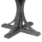 Ensemble de table et chaises de salle à manger rondes rétro 5 pièces, style ferme, avec pieds de table incurvés.