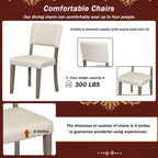 Ensemble de table et chaises de salle à manger rondes rétro 5 pièces, style ferme, avec pieds de table incurvés.