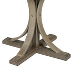Ensemble de table et chaises de salle à manger rondes rétro 5 pièces, style ferme, avec pieds de table incurvés.