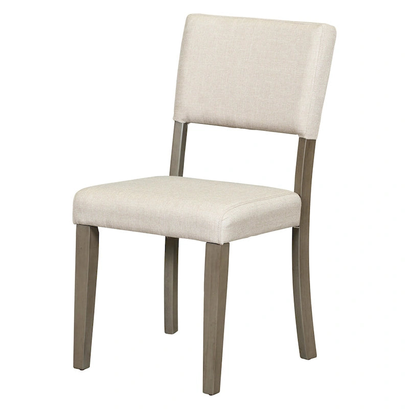 Ensemble de table et chaises de salle à manger rondes rétro 5 pièces, style ferme, avec pieds de table incurvés.